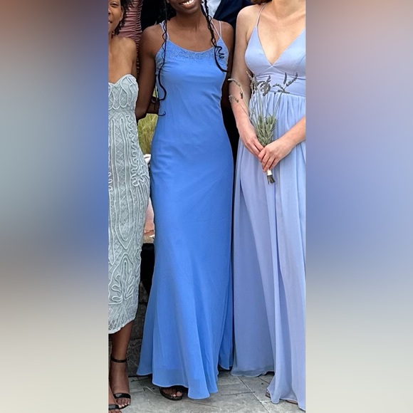 Sky Blue Evening Maxi Dress - Picture 5 of 7